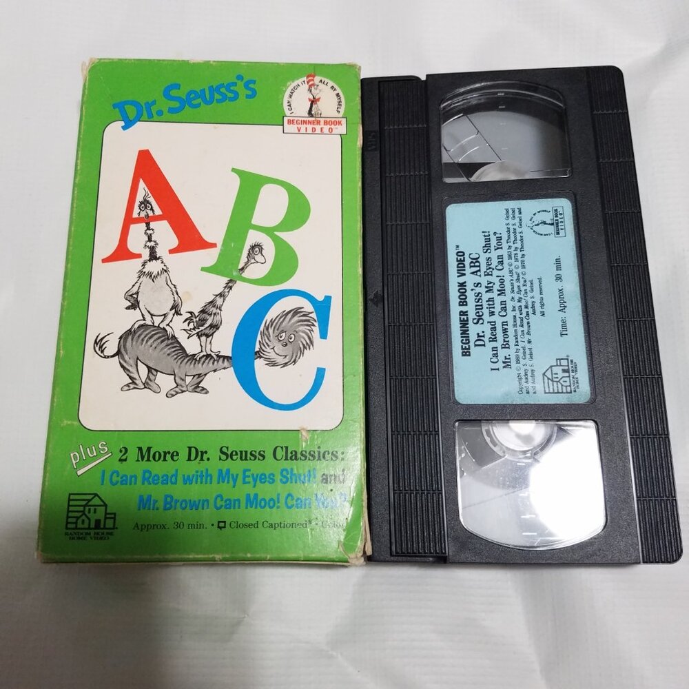 Dr. Seuss's ABC, I Can Read with My Eyes Shut!, Mr. Brown Can Moo! Can You? VHS